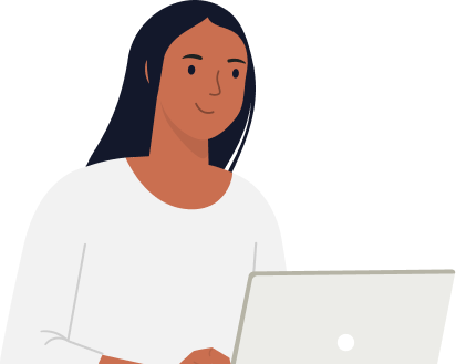 Person with laptop illustration