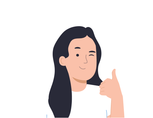 Success thumbs up illustration